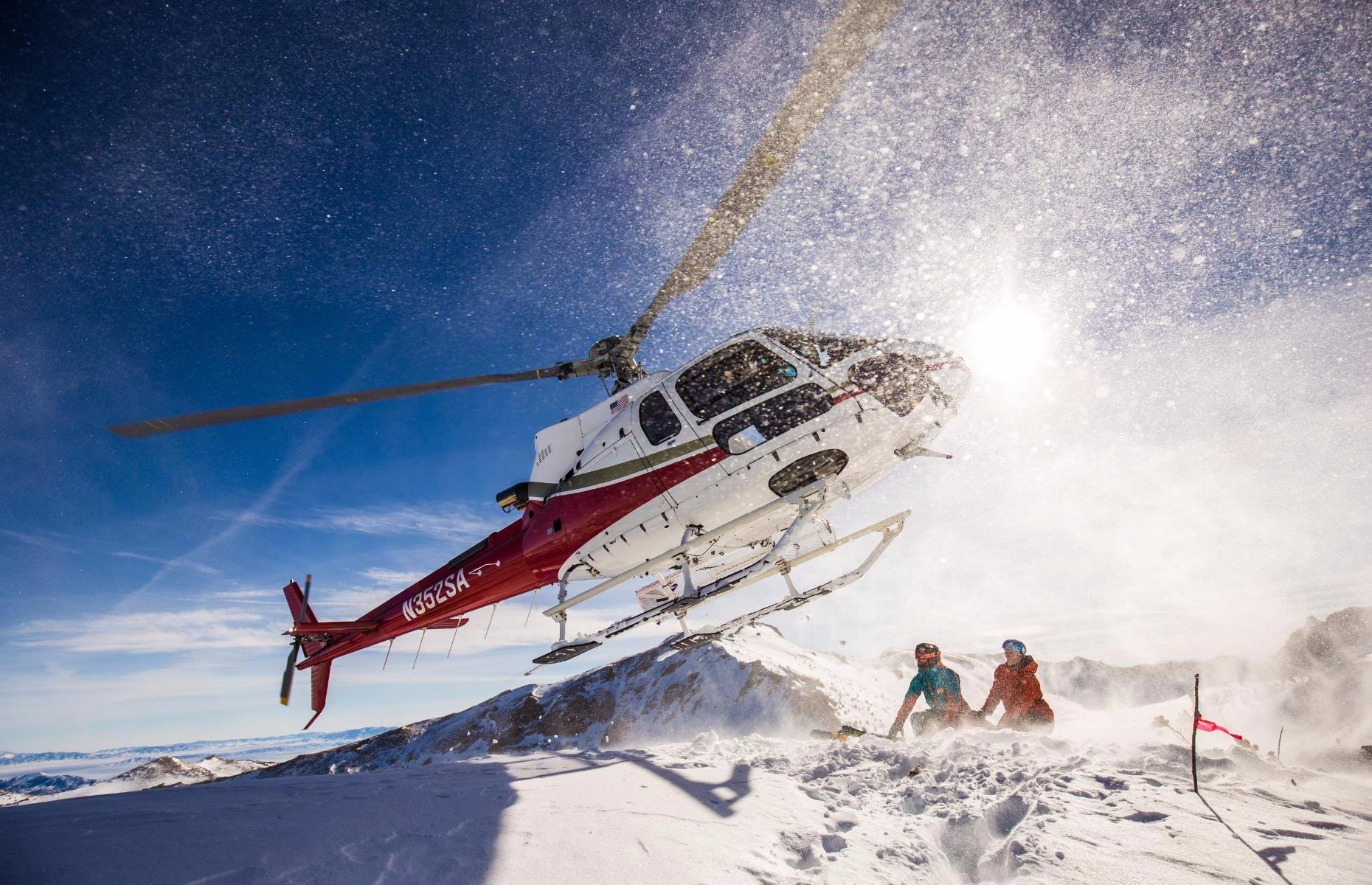Heli-skiing